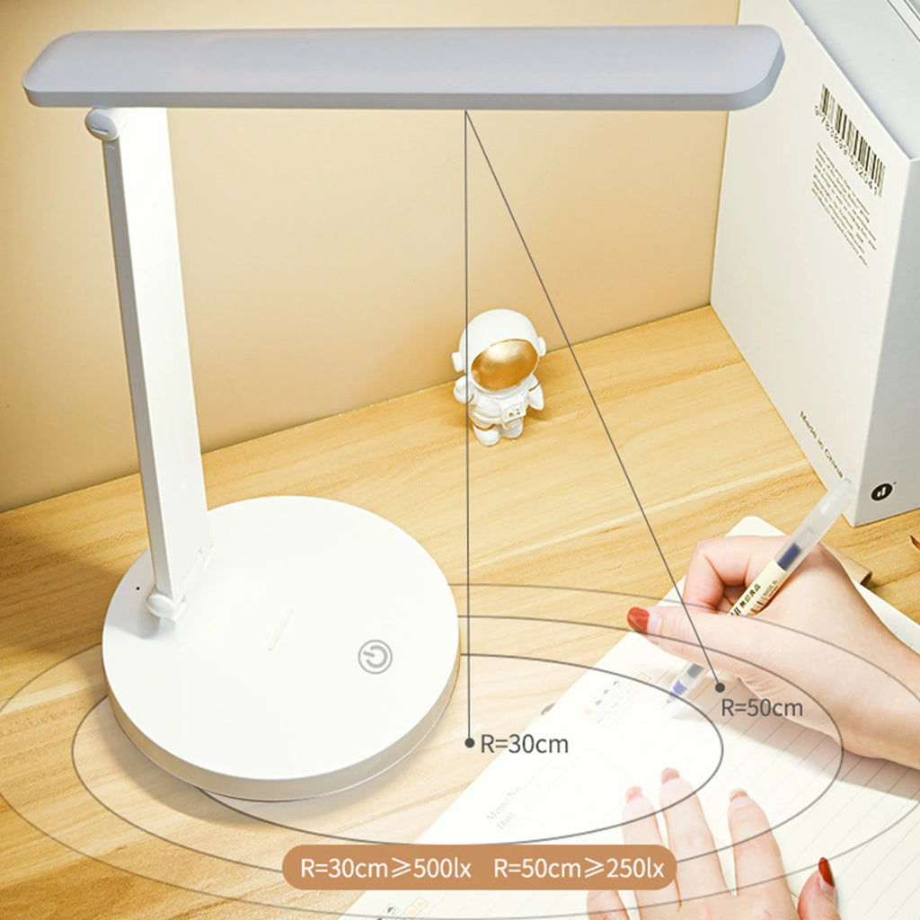 Lámpara LED Escritorio con Cargador Inalámbrico - 3 Modos de Luz