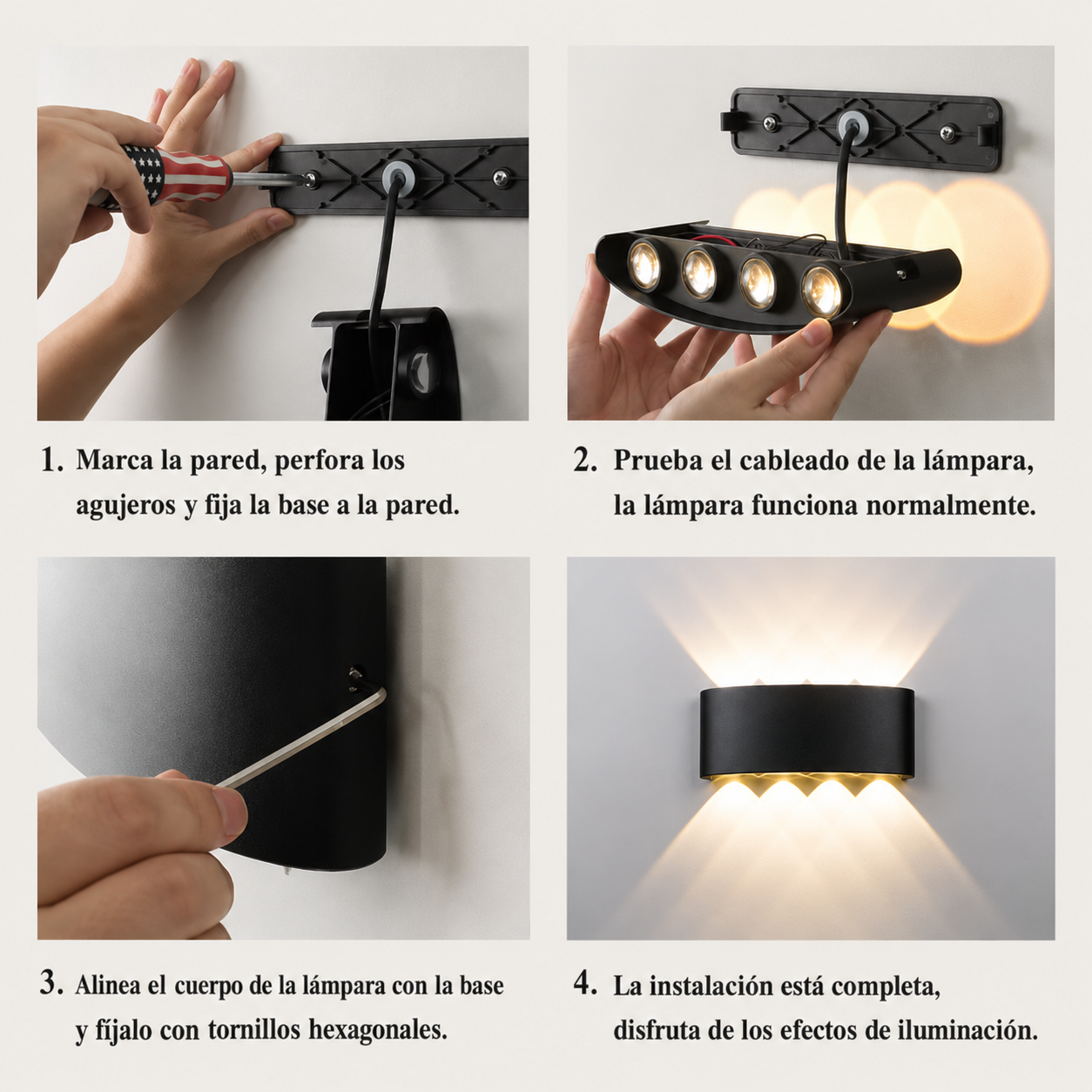 Lámpara Pared LED Exterior - Moderna Impermeable