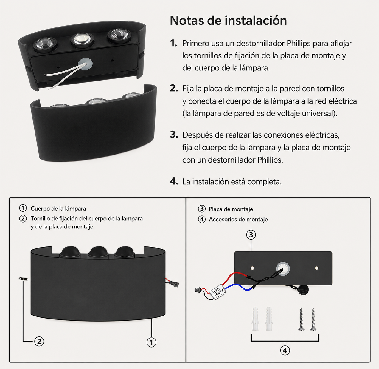 Lámpara Pared LED Exterior - Moderna Impermeable