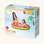 Piscina Hinchable Infantil Intex - 3 Aros de Colores con Suelo Inflable 114x25 cm