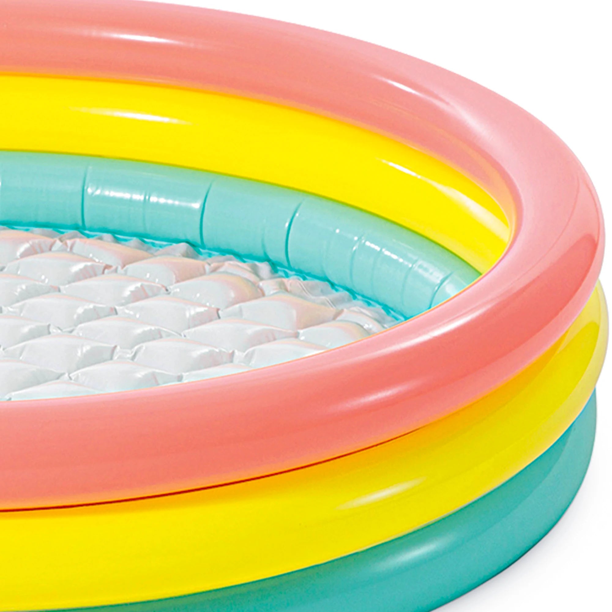 Piscina Hinchable Infantil Intex - 3 Aros de Colores con Suelo Inflable 114x25 cm