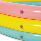 Piscina Hinchable Infantil Intex - 3 Aros de Colores con Suelo Inflable 114x25 cm