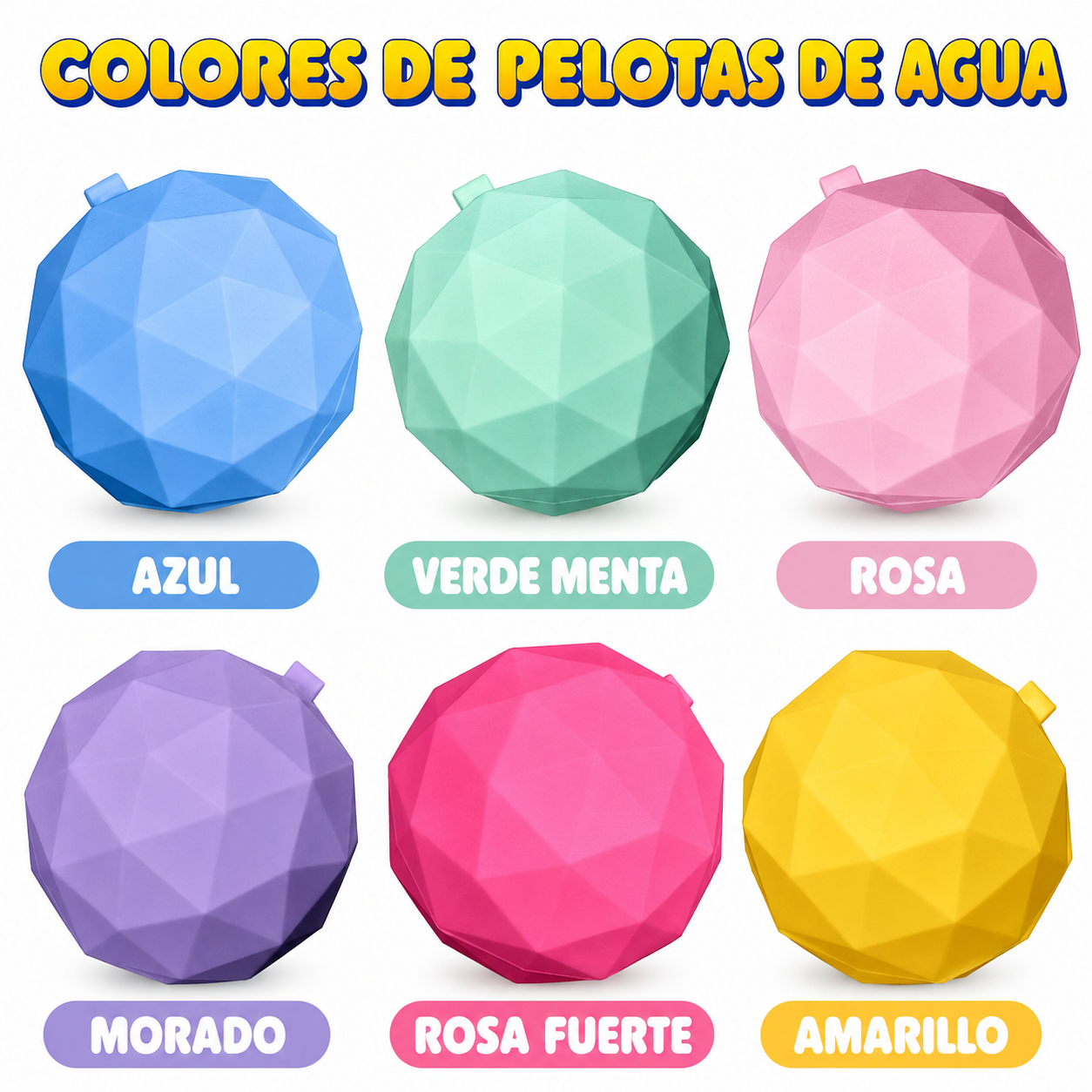 Globos de Agua Reutilizables de Silicona - Pack 4 Unidades Autosellables