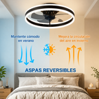 Ventilador de Techo con Luz LED y Mando a Distancia